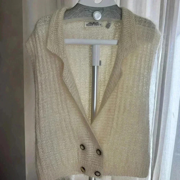 Vintage Ellen Tracy Vest Mohair Blend Size M - Picture 1 of 4